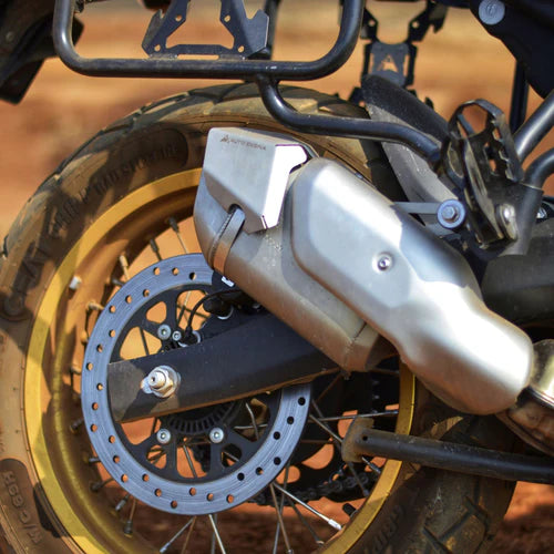 Heat   Shield   Extender   for   Royal   Enfield   Himalayan   450   |   Silver   |   Auto   Engina