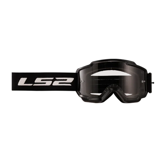 LS2 CHARGER PRO GOGGLE BLACK WITH CLEAR VISOR