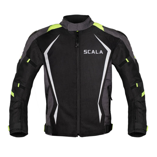 Scala Brave Riding Jacket - Black-Neon