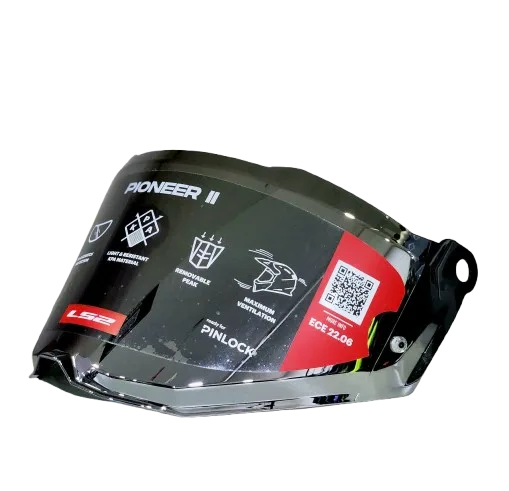LS2 SPARE IRIDIUM SILVER VISOR for MX436 PIONEER II HELMETS