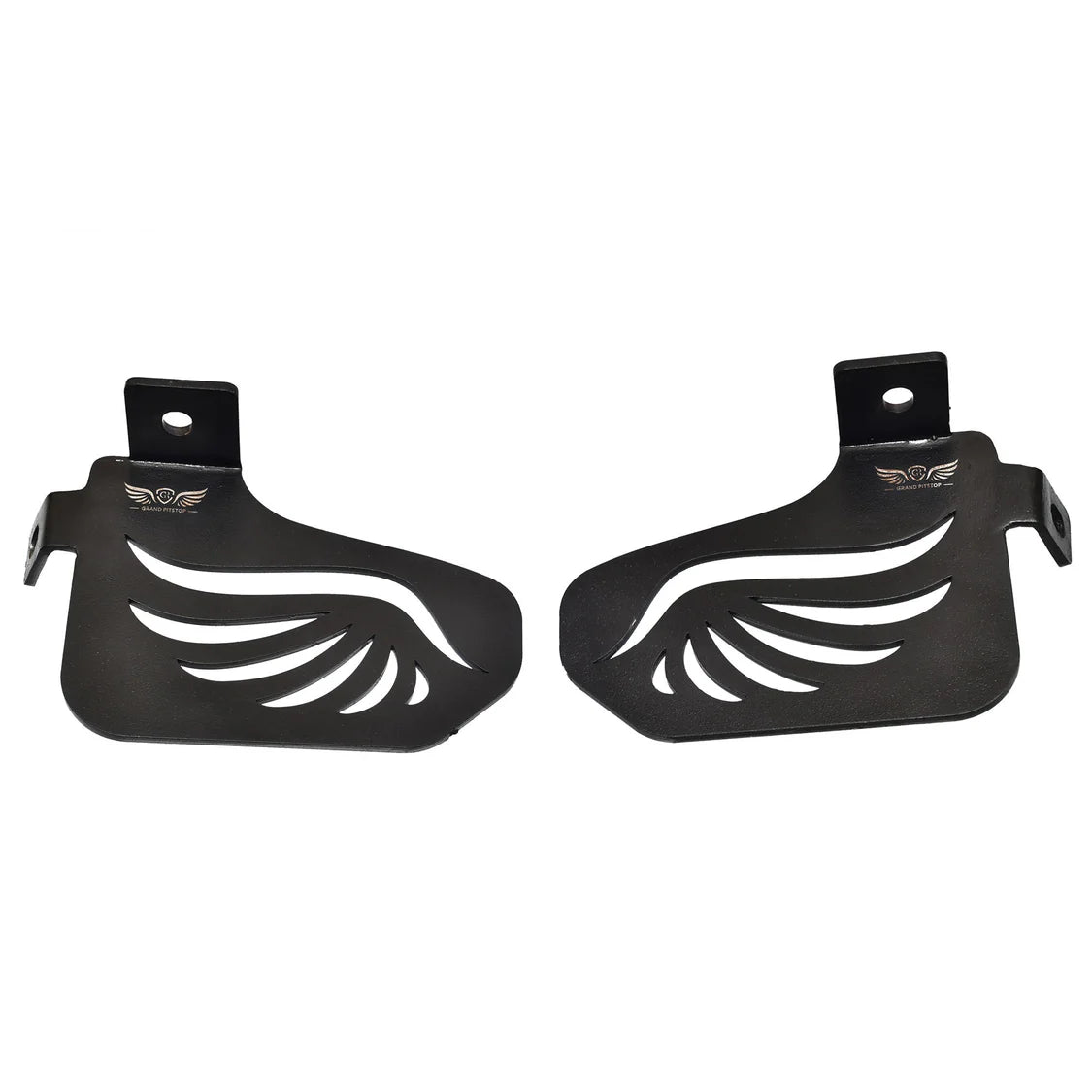 PILLION RIDER FOOTREST (PAIR) - Black for Royal Enfield - SCRAM 411