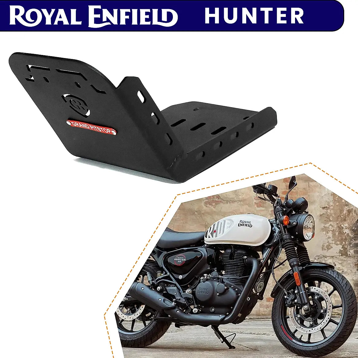 Aluminium Sumpguard for Royal Enfield Hunter - Black