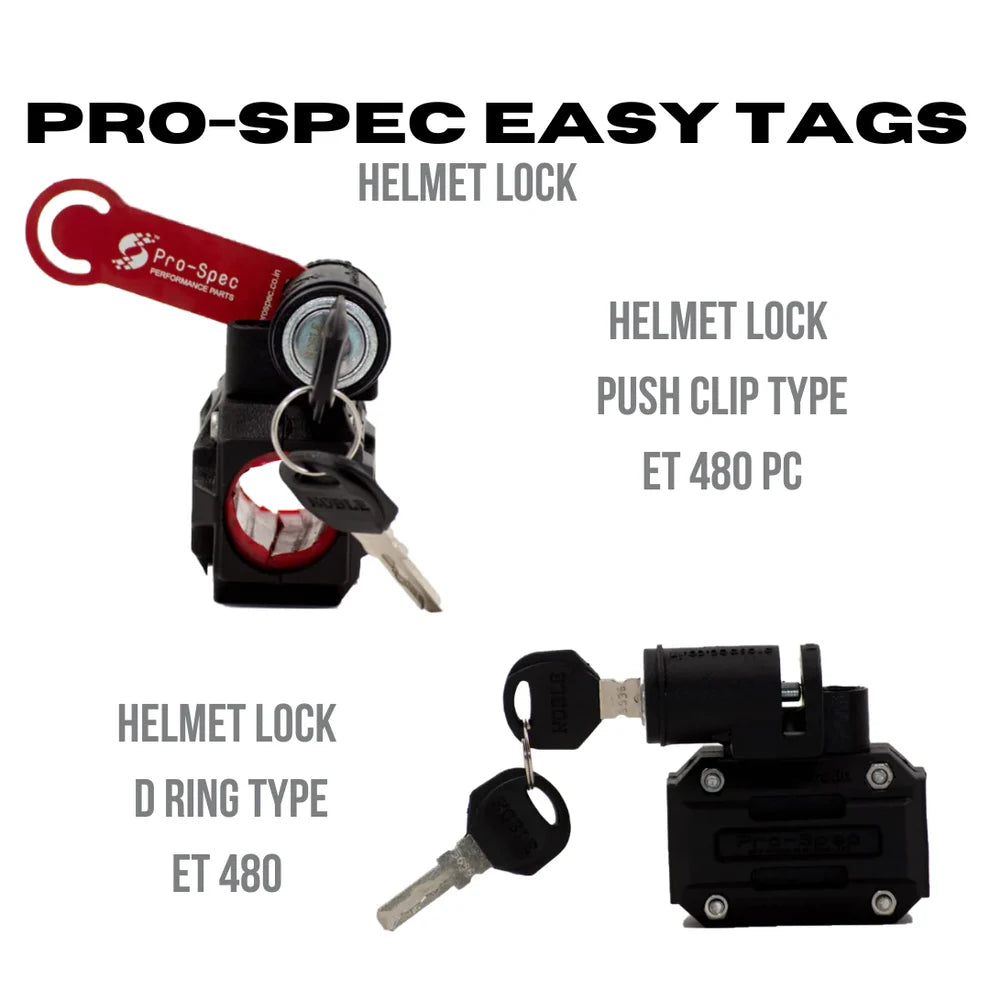 ET 480/ET 480-PC BM- Easy Tag Helmet Lock With Base Mount