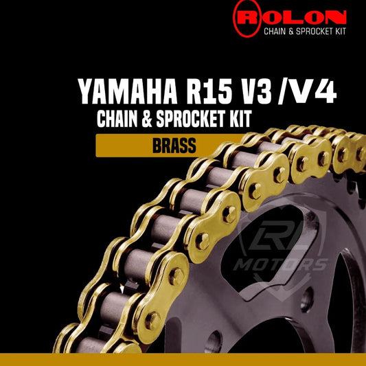Yamaha R15 V3 / V4 Rolon Brass chain sprocket kit