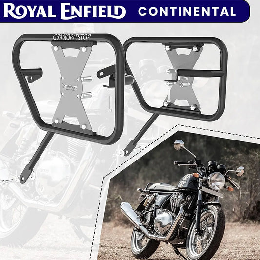 SADDLE STAY (PAIR) - Black/Silver for Royal Enfield - CONTINENTAL GT