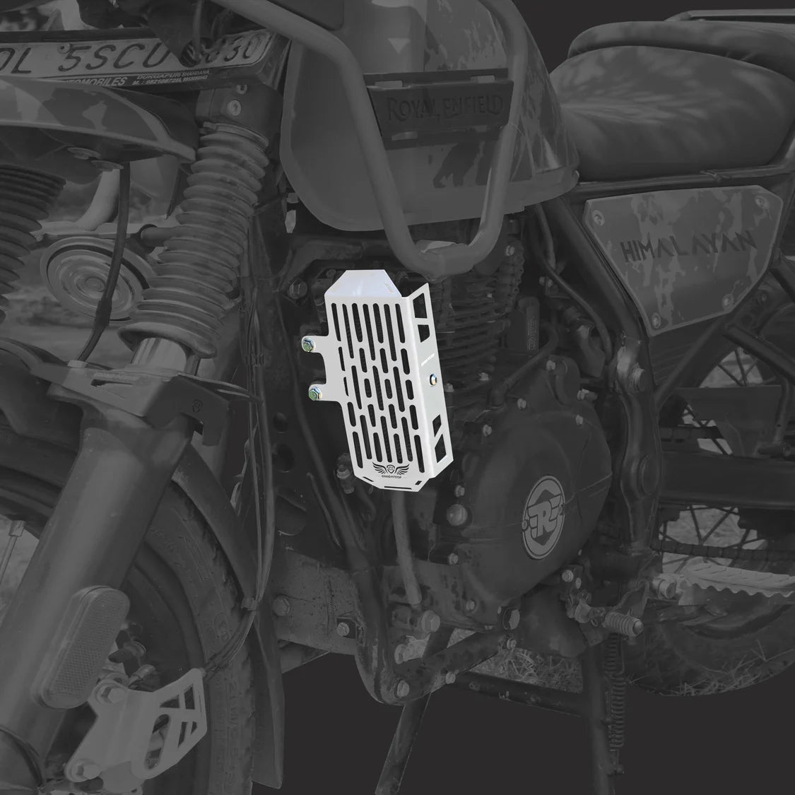 RADIATOR GUARD - Silver for Royal Enfield - SCRAM 411