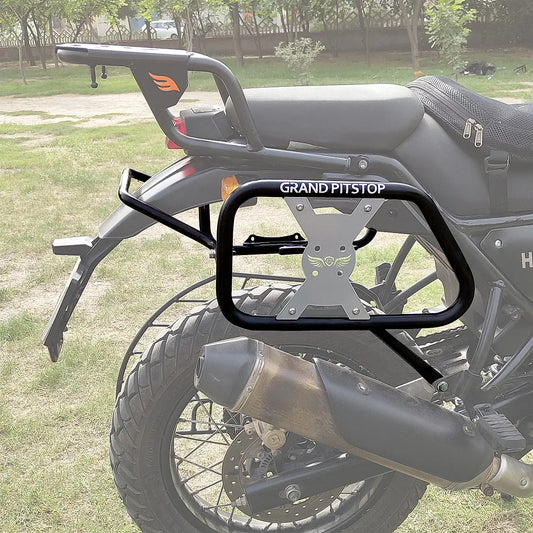 Saddle Stay (Pair) with Jerry Can Mounting For Royal Enfield Himalayan-Black + Silver