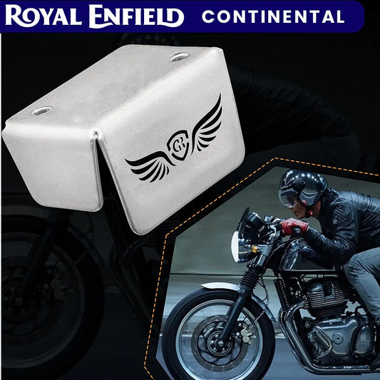 FRONT FLUID RESERVOIR COVER - Silver for Royal Enfield - CONTINENTAL GT