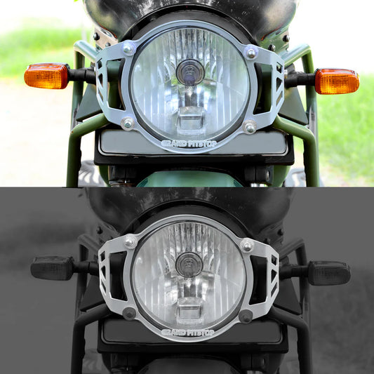 HEADLIGHT GUARD - Silver for Royal Enfield - SCRAM 411