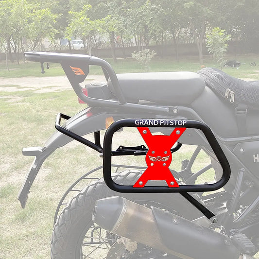 Saddle Stay (Pair) with Jerry Can Mounting For Royal Enfield Himalayan-Black + Red