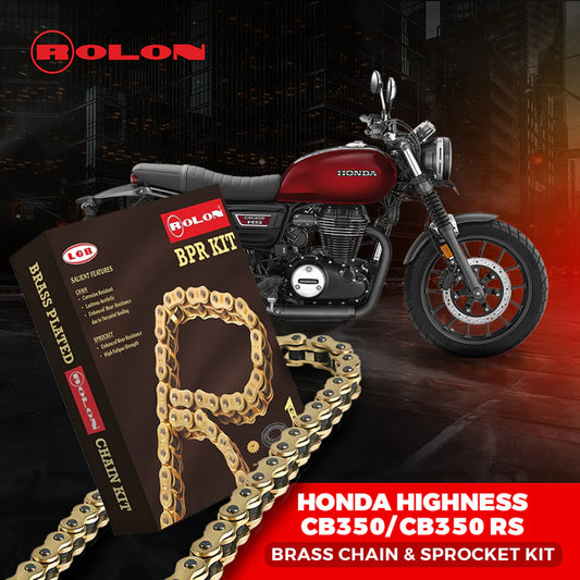 HONDA Highness CB350/ CB350 RS Rolon Brass Chain and Sprocket Kit
