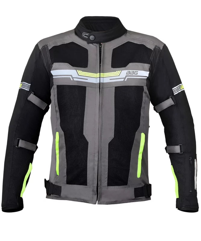 BBG Marshal Black Neon Riding Jacket