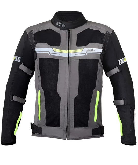 BBG Marshal Black Neon Riding Jacket