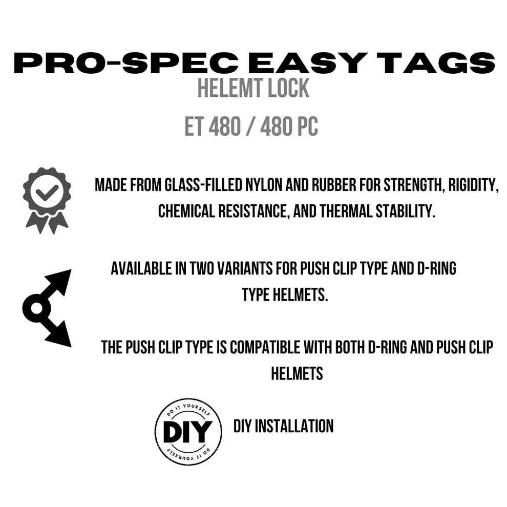 ET 480/ET 480-PC BM- Easy Tag Helmet Lock With Base Mount