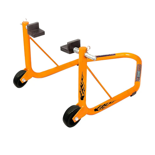 Non-Dismantable Classic Rear Paddock Stand without Skate Wheels - Orange - (Bike Wt upto: 350 kg