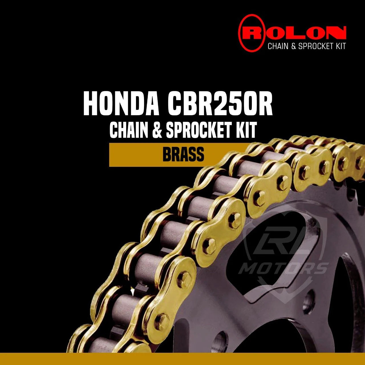Honda CBR 250 Rolon Brass chain & Sprocket kit