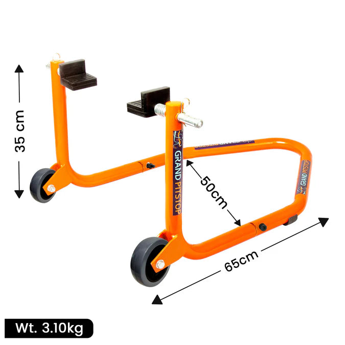Dismantlable Rear Paddock Without Skate Wheels (upto 185 kg) - Orange