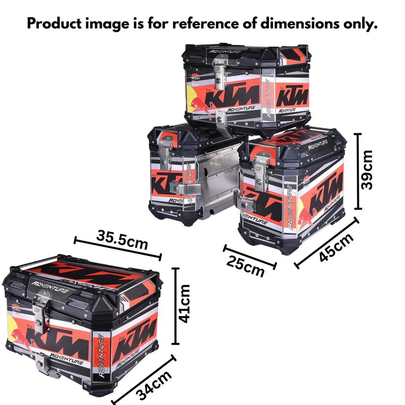 LGP BMW GS Aluminium Side Panniers & Top Box 45L/38L/38L | Black