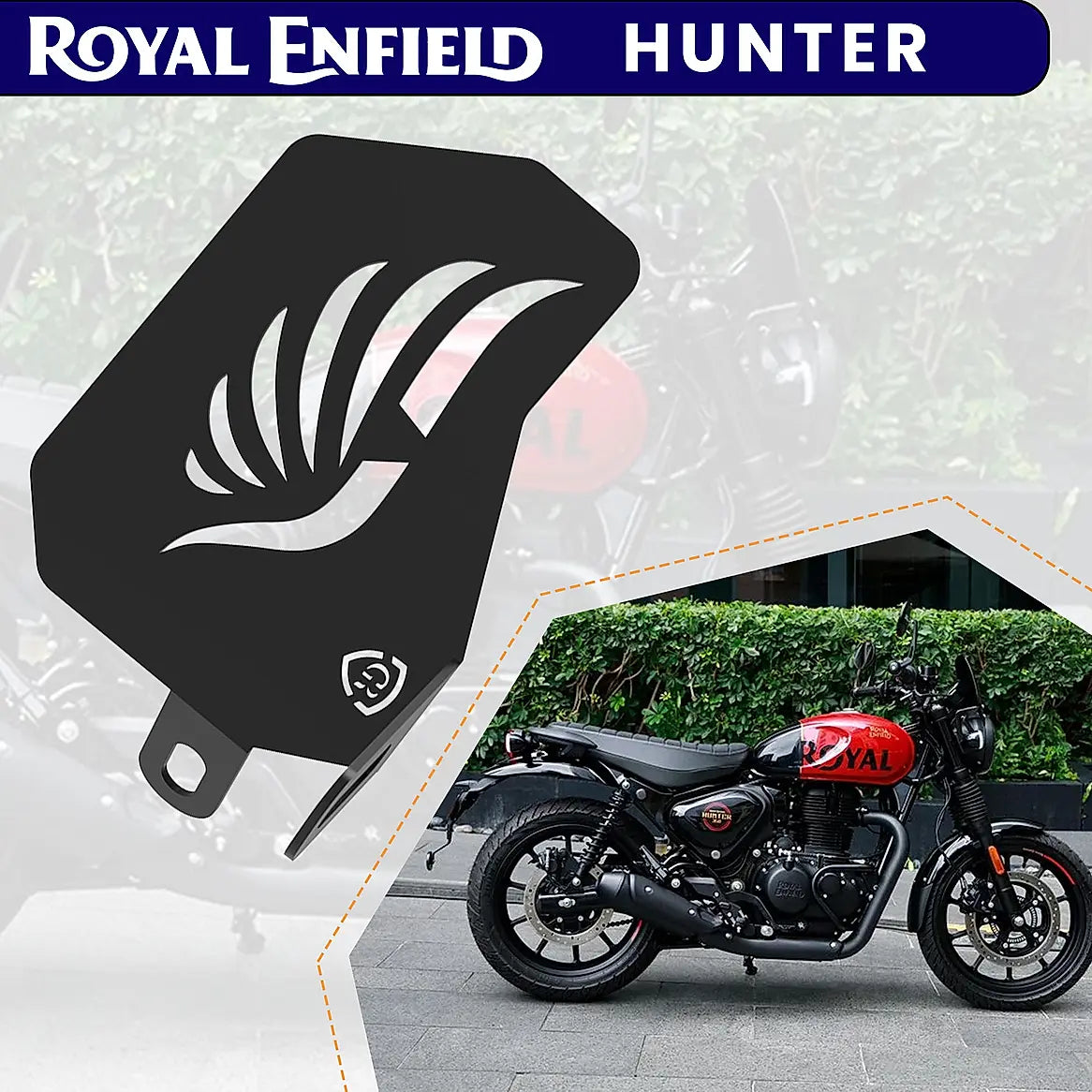 PILLION RIDER FOOTREST (Left) - Black for Royal Enfield - Hunter