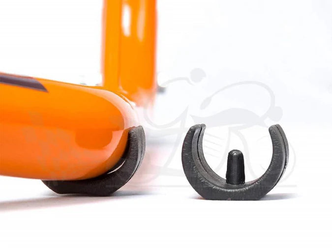 Dismantlable Rear Paddock Stand With Skate Wheels for KTM Bikes (upto 450 kg) - Orange