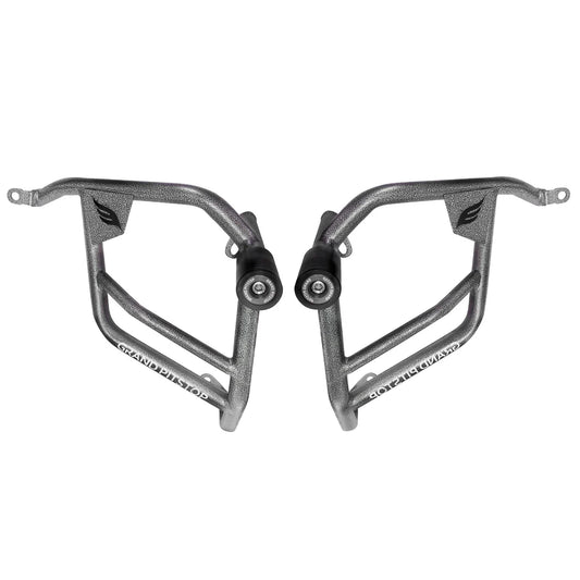 CRASH GUARD (PAIR) - Antique Silver for Royal Enfield - SCRAM 411