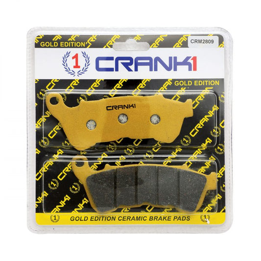 CERAMIC BRAKE PAD FRONT FOR HARLEY-DAVIDSON IRON 883-2014 ONWARDS-CRM2809-CRANK1