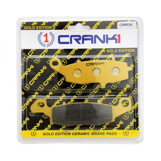 CERAMIC BRAKE PAD FRONT FOR LEFT AND RIGHT KAWASAKI NINJA 650-2006 TO 2016-CRM534 +CRM253-CRANK1