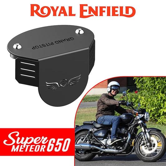 Front Fluid Reservoir Cover for Royal Enfield Super Meteor 650 - Black