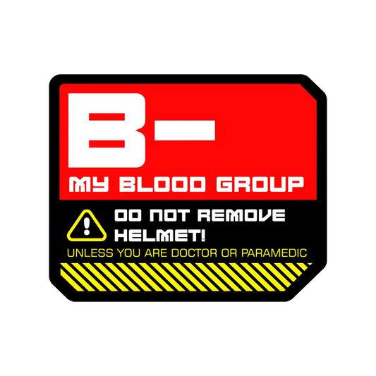 B- Blood Group Sticker