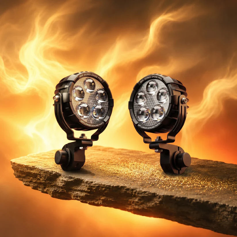 LGP DK-550 Pro 90W LED Spotlight for Bike & Car (Pair) | IP67 Waterproof High Power Auxiliary Fog Light | Universal Driving Lamp