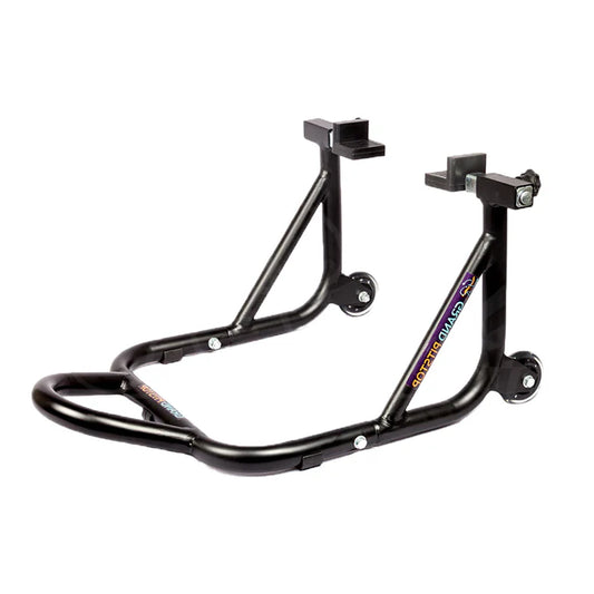 Dismantlable Rear Paddock Stand With Skate Wheels (Bike Wt upto: 450 kgs) - Black