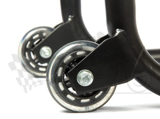 Dismantlable Rear Paddock Stand With Skate Wheels (Bike Wt upto: 450 kgs) - Black
