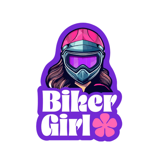 Biker Girl Sticker