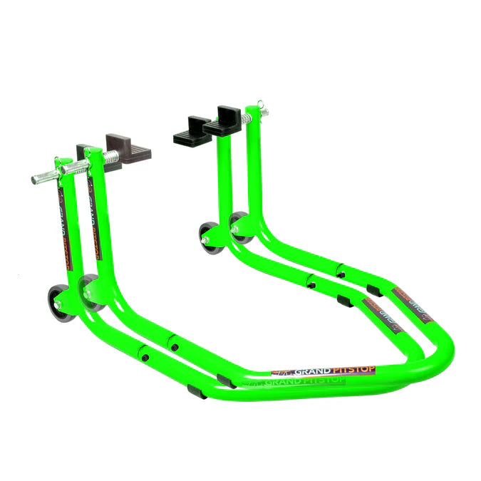 Dismantlable Rear Paddock Without Skate Wheels (upto 185 kg) - Green