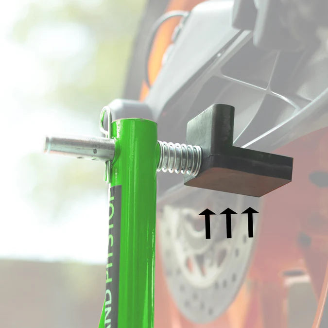 Dismantlable Rear Paddock Without Skate Wheels (upto 185 kg) - Green