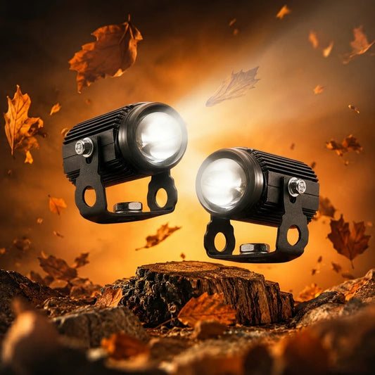 LGP Mini Drive LED Fog Lamp for Bike (Pair) | Compact Driving Spotlight | Waterproof, Universal Motorcycle & Scooter Fit