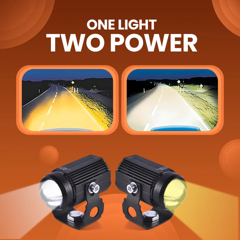 LGP Mini Drive LED Fog Lamp for Bike (Pair) | Compact Driving Spotlight | Waterproof, Universal Motorcycle & Scooter Fit