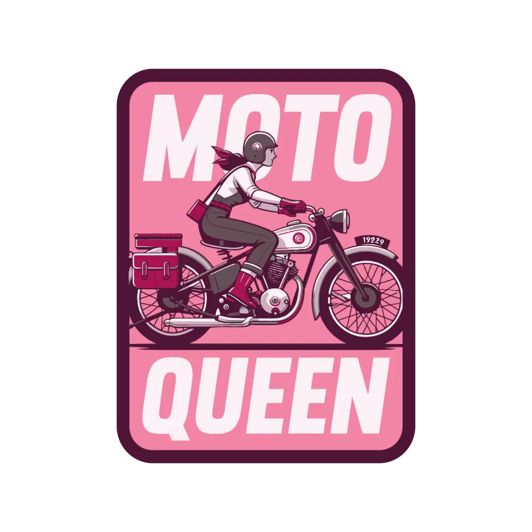 Moto Queen Sticker
