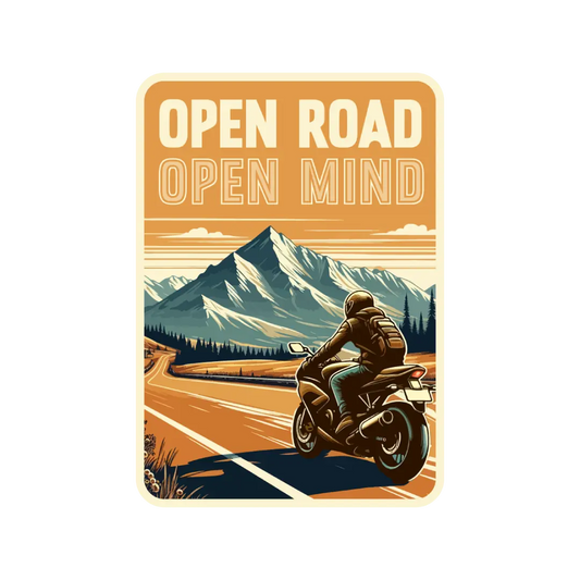 Open Road Open Mind Sticker