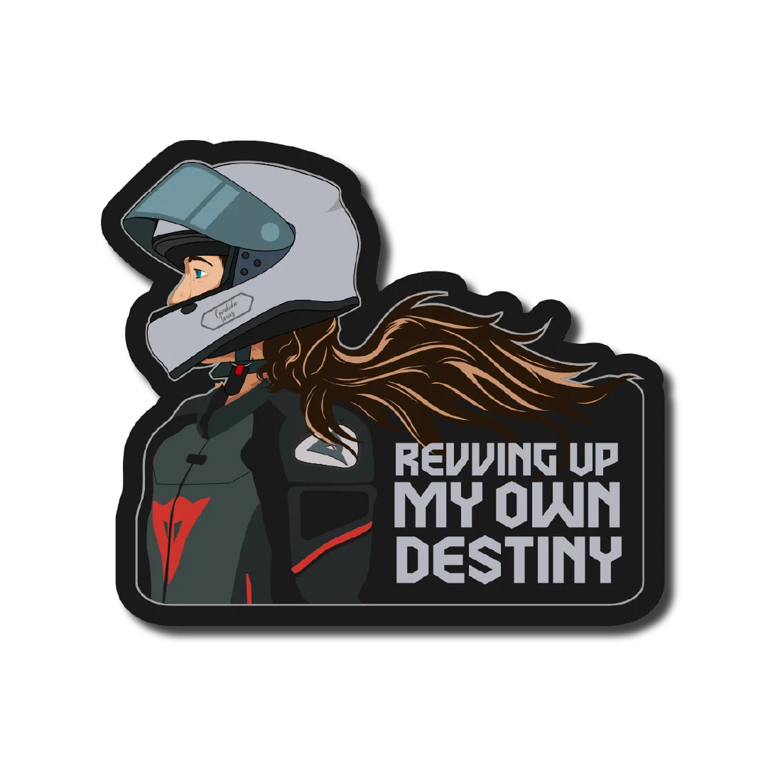 Revving Up My Own Destiny Sticker